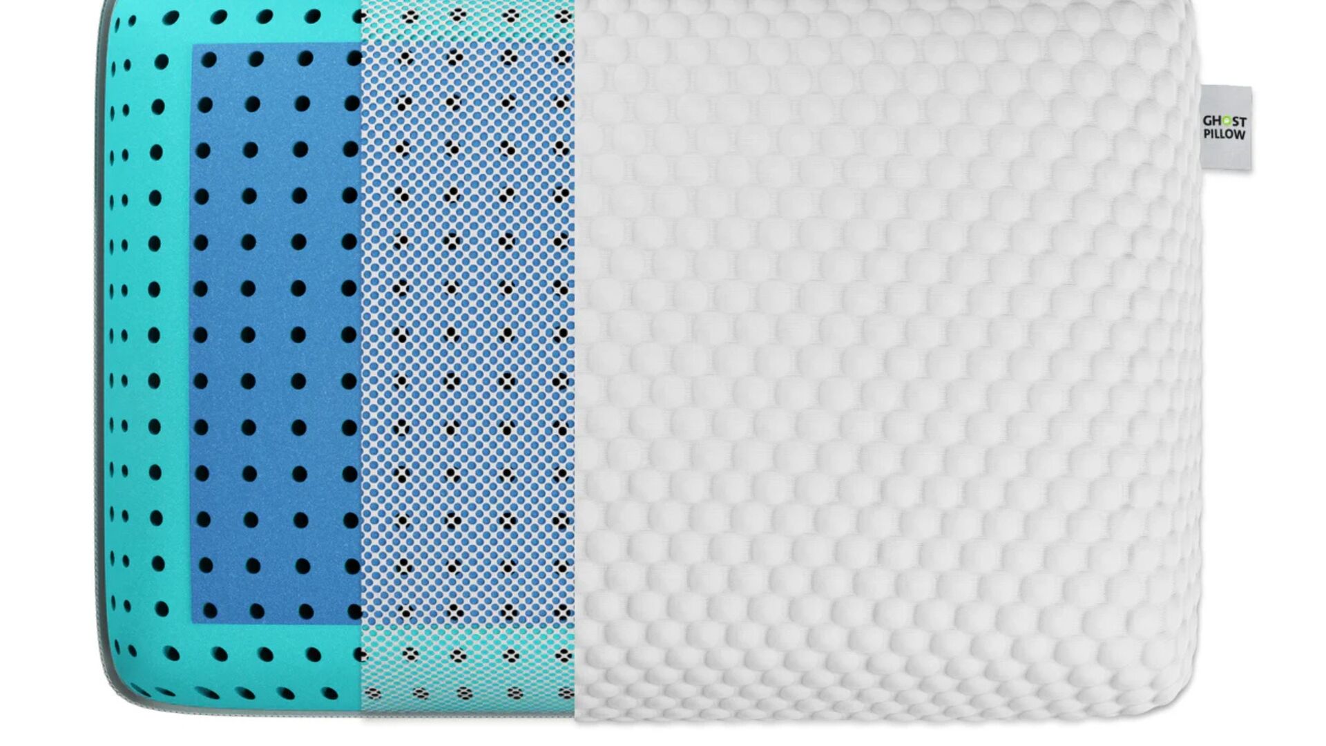 Gel memory foam pillow with cooling, breathable, and supportive sections for optimal sleep.