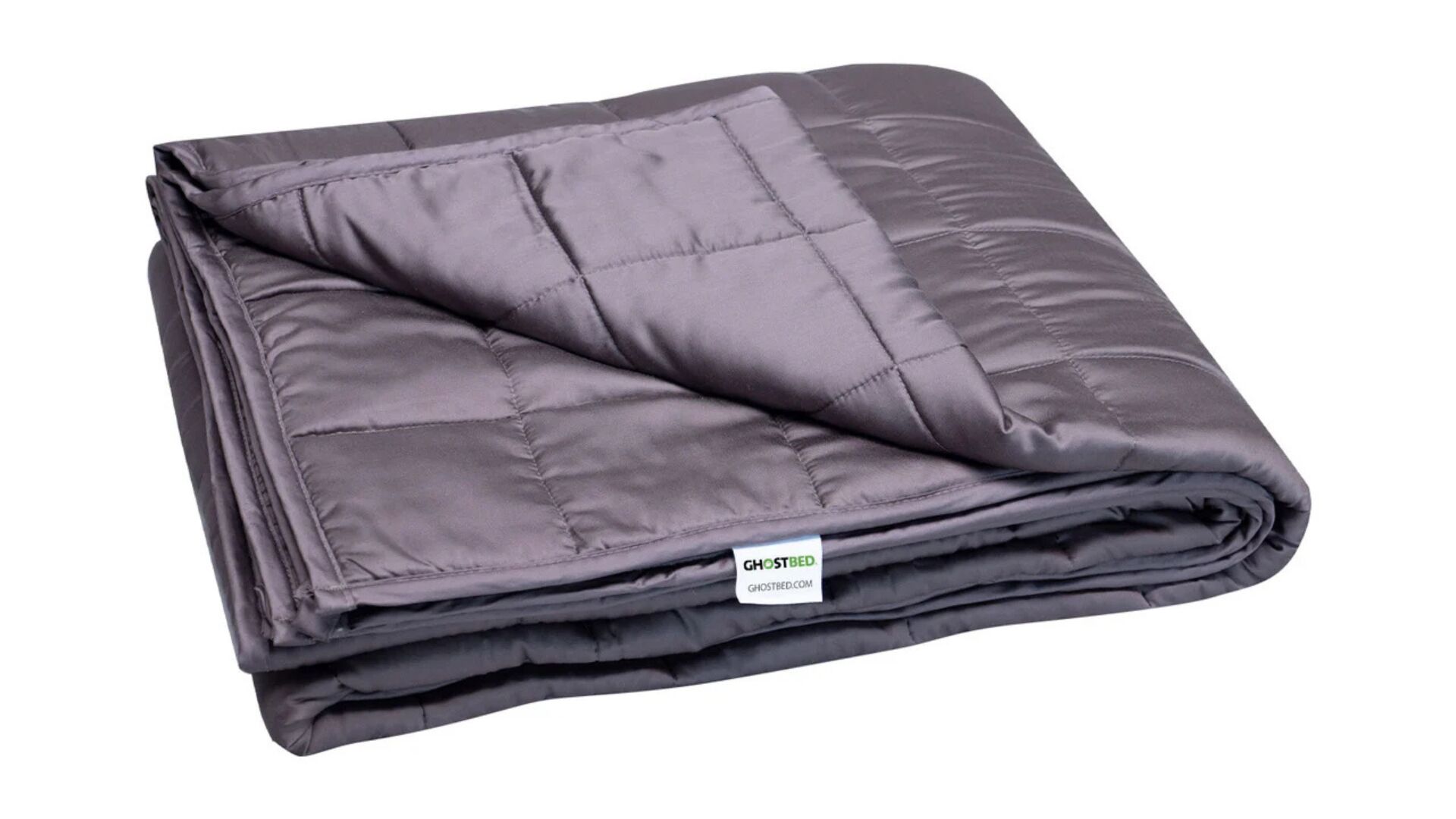 Silky deep purple quilted blanket with luxurious, warm texture and elegant design.