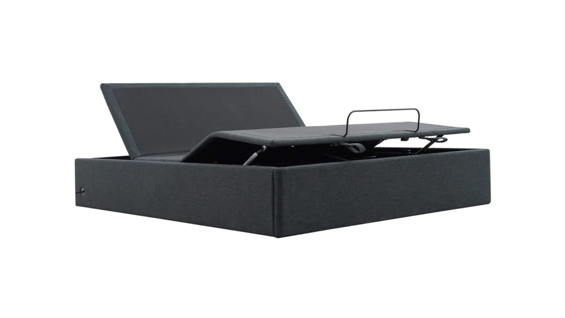 Sleek black storage box with open lid, ideal for organizing documents and keepsakes.
