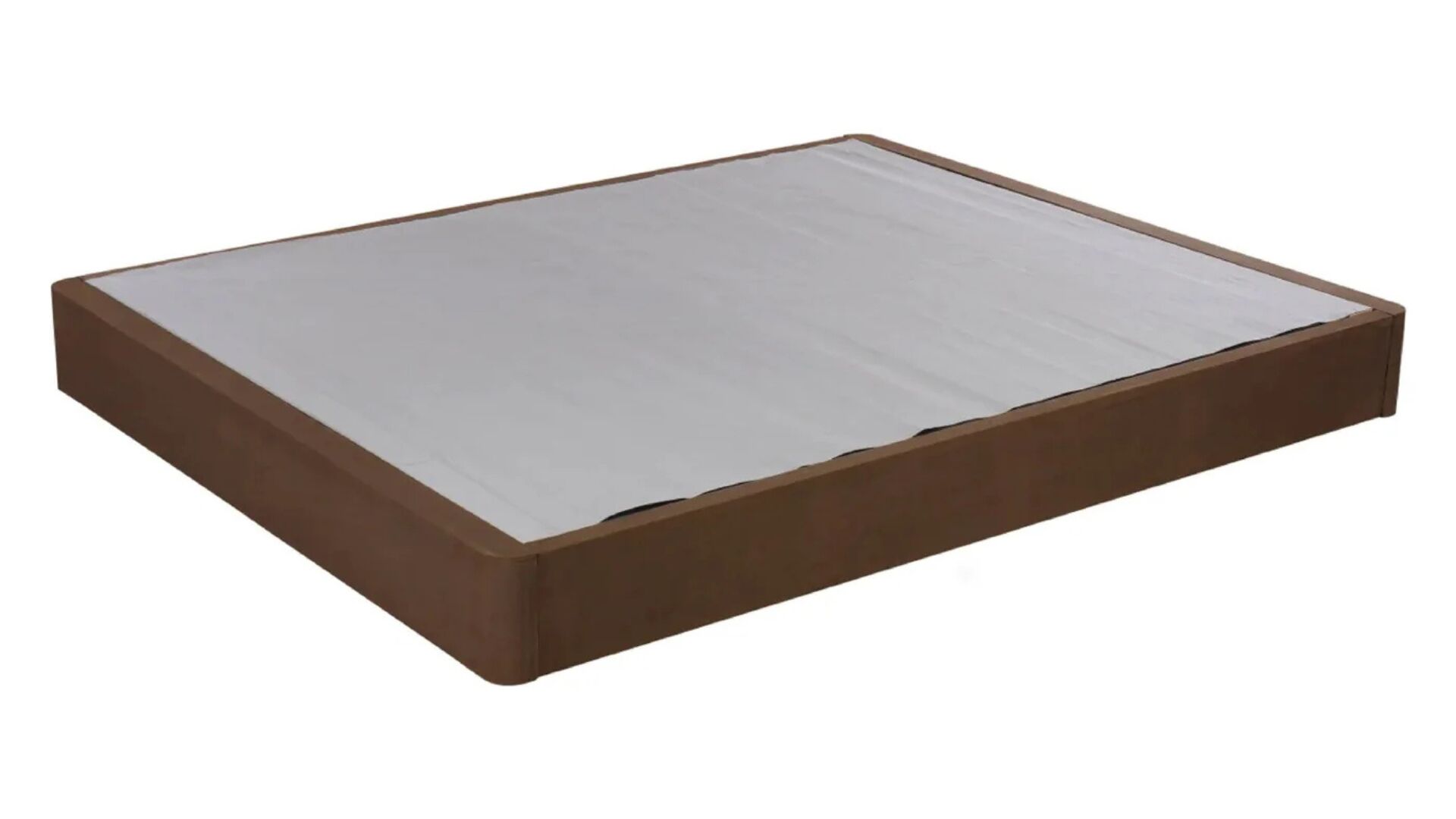 Minimalist brown mattress with solid base and cozy top for versatile bedroom decor.